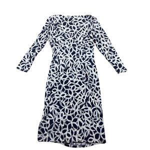 lauren ralph lauren dress sz 8 navy blue & white